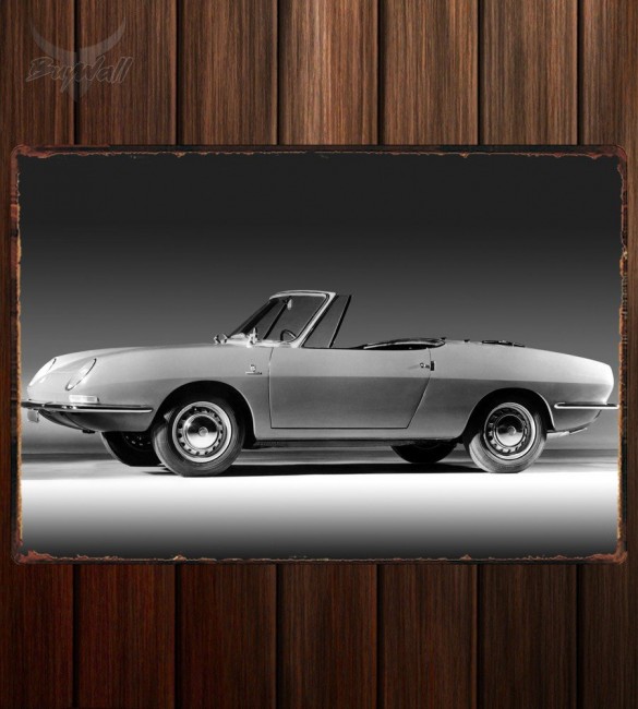 Металлическая табличка Fiat 850 Spider Металлическая табличка Fiat 850 Spider